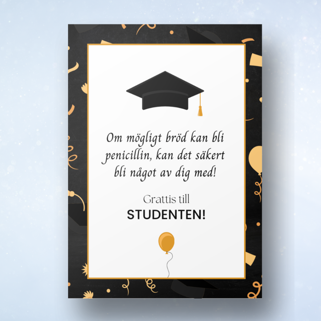 Grattis Till Studenten Roligt Kort Revilo