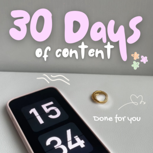 30 days of content