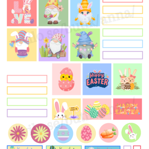 Utskrivbara "Påskstickers" för kalender