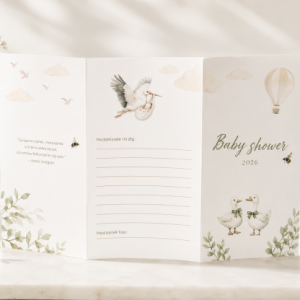 Baby Shower lek - Gissa bebisen, likheter & framtidsönskningar (PDF)