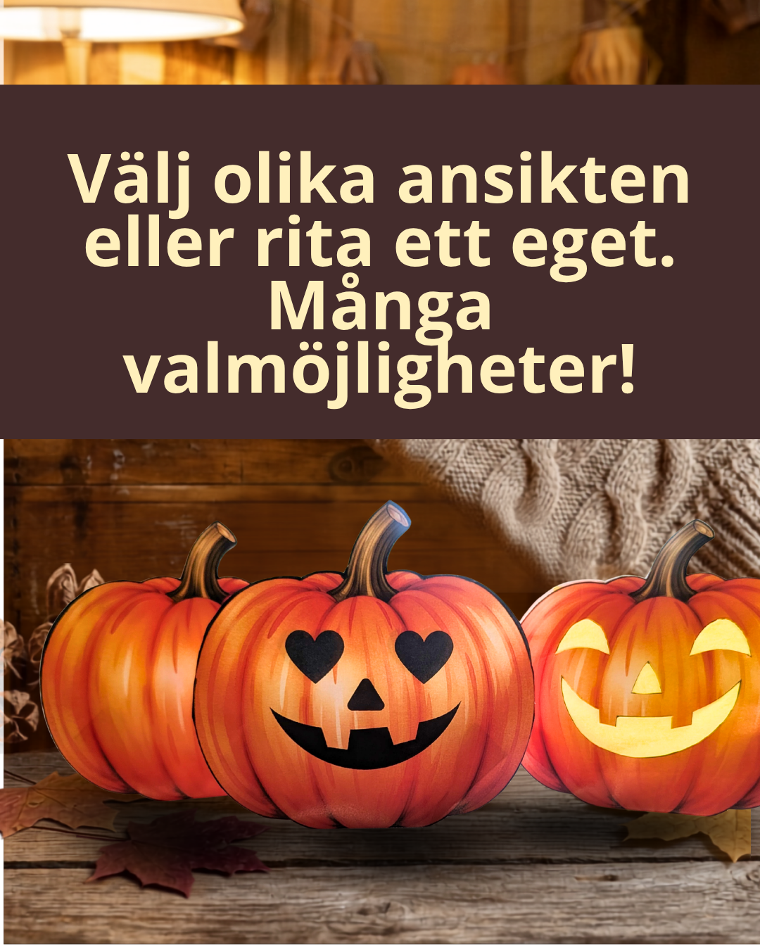 Papperspumpor - enkelt höstpyssel. Visar olika kreativa möjligheter med papperspumporna